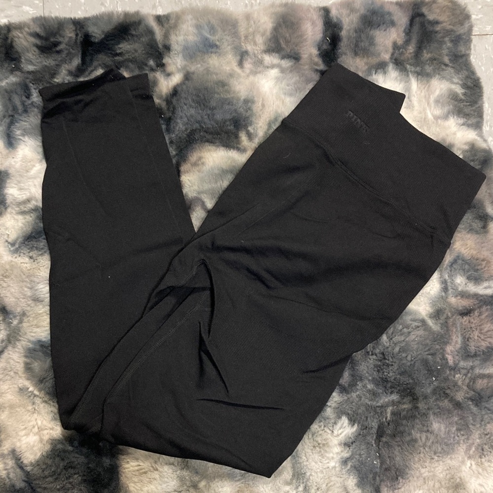 Pink VS High Waisted Black Yoga Pants